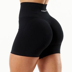 Alphalete amplify shorts in black, size small